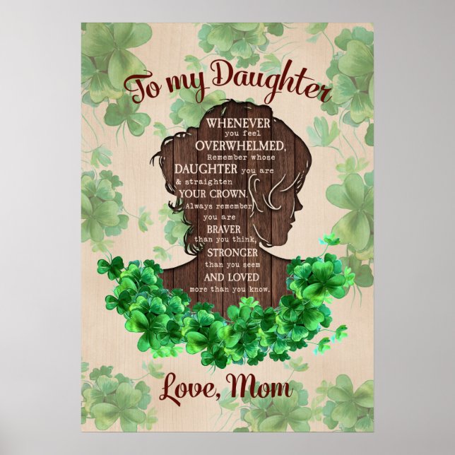 Poster Straighyour Crown - Meilleur Cadeau Pour Fille Gal (Devant)