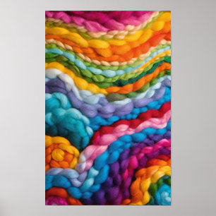Poster Strands torsadés vibrants en fibre