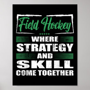 Poster Stratégie et compétence de sport de hockey sur gaz