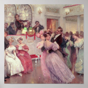 Poster Strauss and Lanner - The Ball, 1906