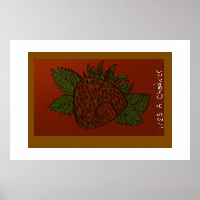 Poster Strawberry Home Sweet Home (Devant)