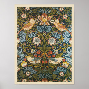 Poster Strawberry Thieves by William Morris, Vintage Art