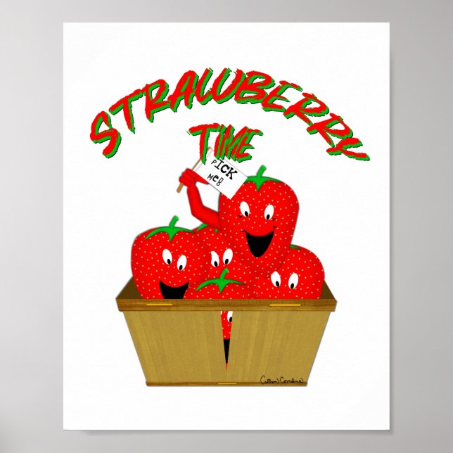 Poster Strawberry Time ! (Devant)