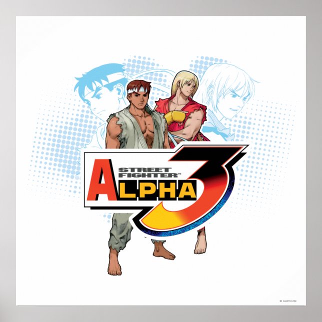 Poster Street Fighter Alpha 3 Ken & Ryu (Devant)