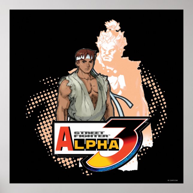 Poster Street Fighter Alpha 3 Ryu & Akuma (Devant)