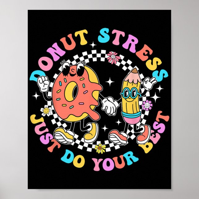 Poster Stress Faites simplement votre meilleur jour de te (Devant)