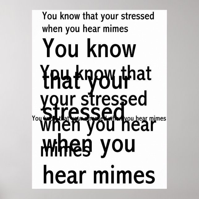 Poster Stressé (Devant)