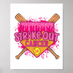Poster Striout Breast Cancer Guerrier Softball Drip Hom