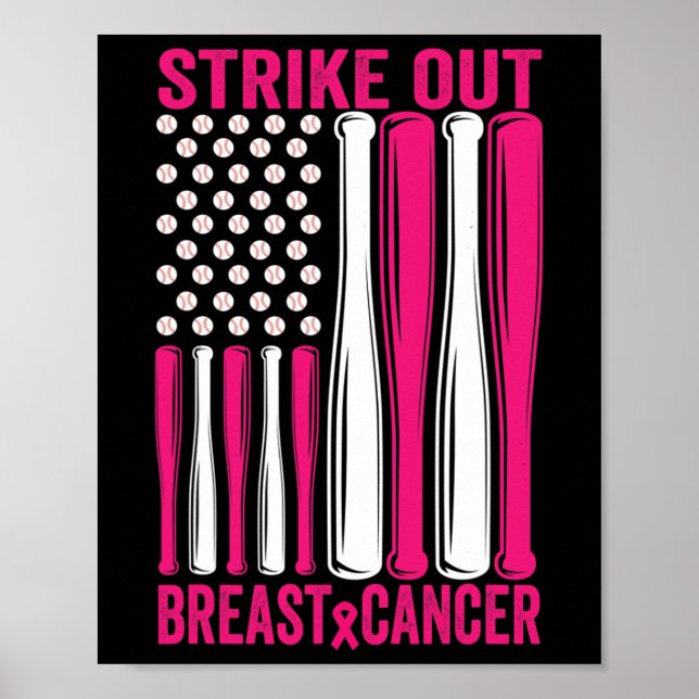 Poster Striout Breast Cancer Sensibilisation Softball Us  (Devant)