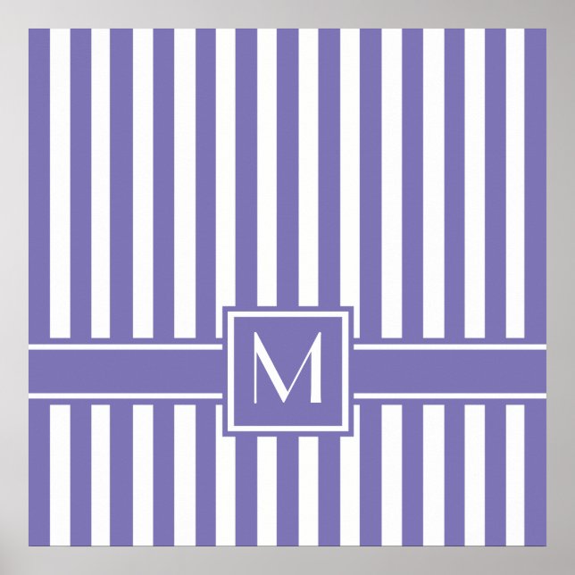 Poster Stripe avec monogram (Devant)