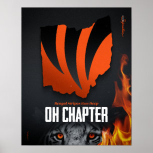 Poster Stripes Exécuter En Profondeur Chapitre de l'Ohi