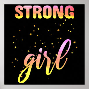 Poster Strong Girl Pastel Star