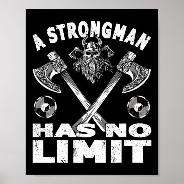 Poster Strongman N'A Pas De Limite Poids Entraînement Stu (Devant)