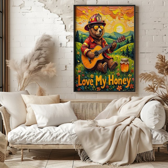 Poster Strums de coucher de soleil : Sérénade de la vallé (Créateur téléchargé)