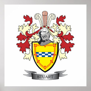 Poster Stuart Family Crest Coat of Arms