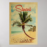 Stuart Palm Tree Vintage voyage