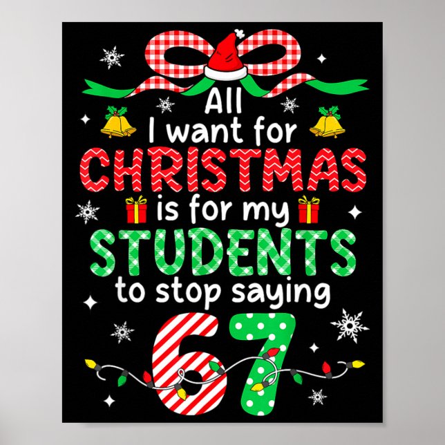 Poster Students Saying 6-7 67 Six Seven Funny Teacher Chr (Devant)