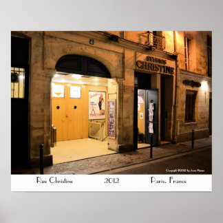 Poster Studio Christine, Paris France