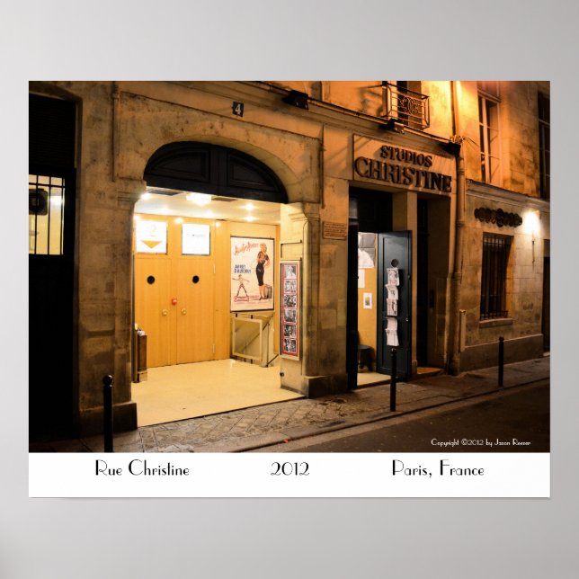 Poster Studio Christine, Paris France (Devant)