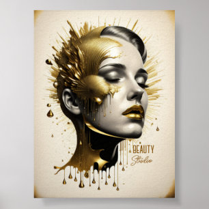Poster Studio de beauté éditable commercial