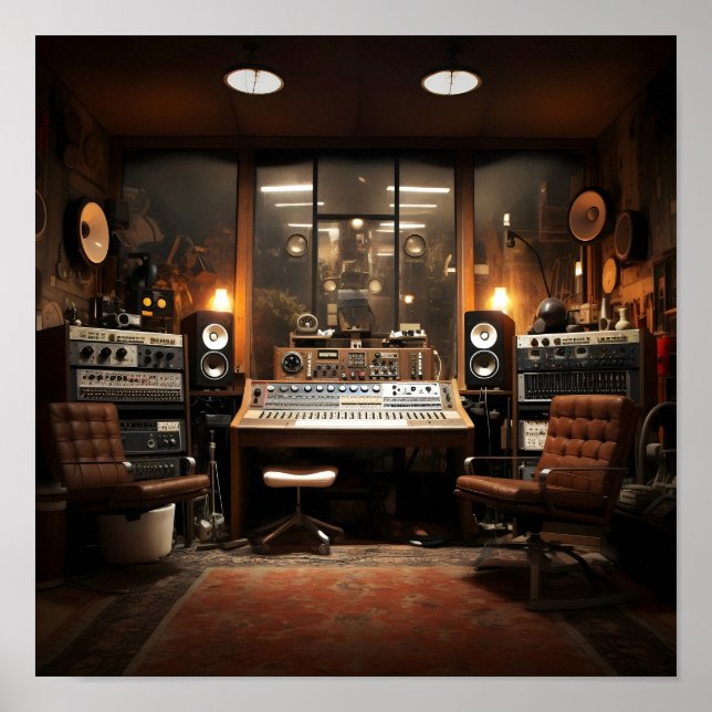 Poster Studio de musique vintage (Devant)