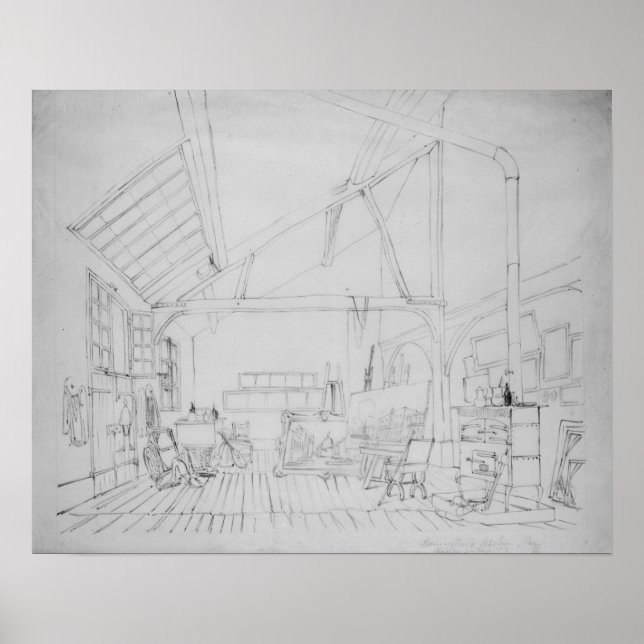Poster Studio de Richard Parkes Bonington à Paris (Devant)