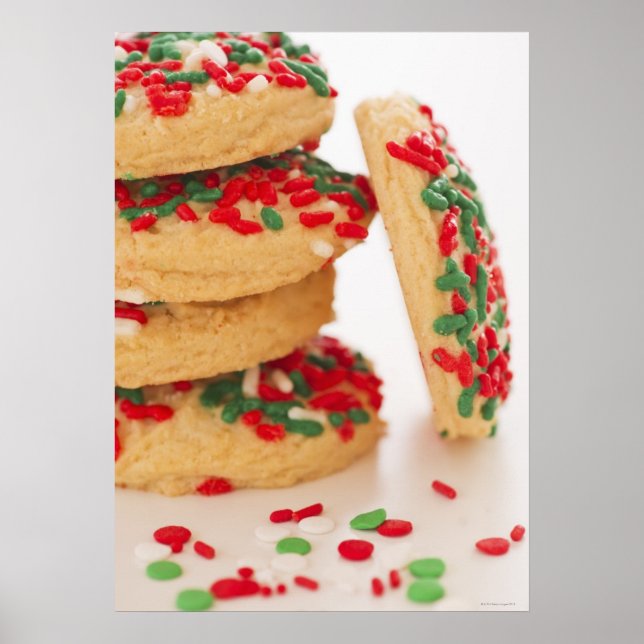 Poster Studio Tiré de biscuits de noël avec des arroses (Devant)