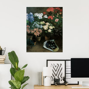 Poster Study of Flowers by Frederic Bazille, Vintage Art