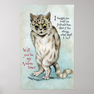 Poster Stung Chat Vintage Valentine