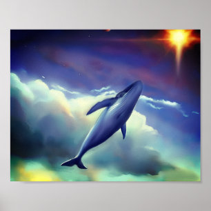 Poster Stunning Whale Painting Wall Art