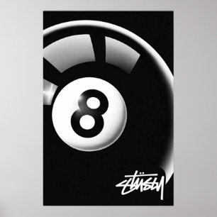 Poster Stüssy Magic 8-Ball - Streetwear Icon" 🎱 🖤