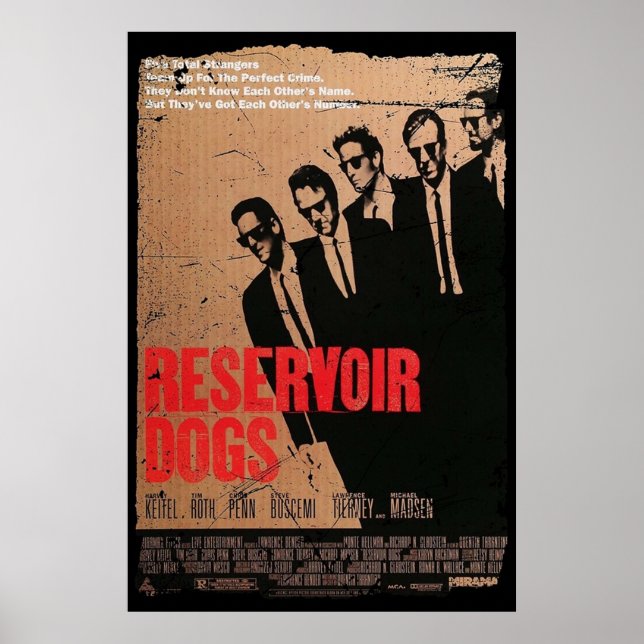 POSTER STYLE ANCIEN DE FILM DE CHIENS RÉSERVOIR (Devant)