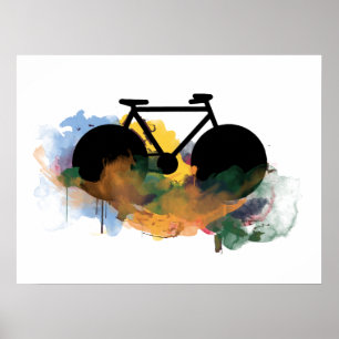 Poster style art grafitti vélo cool