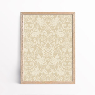 Poster Style Arts et Artisanat Vintage Fleur de Pivoine