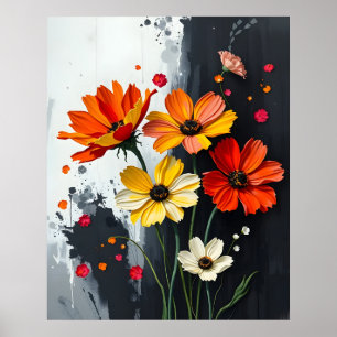 Poster Style Cosmo Floral
