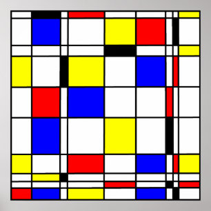 Poster Style d'art de Mondrian