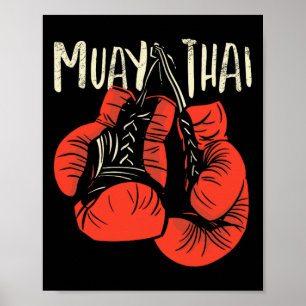 Poster Style de combat de boxe thaïlandaise féroce pour l