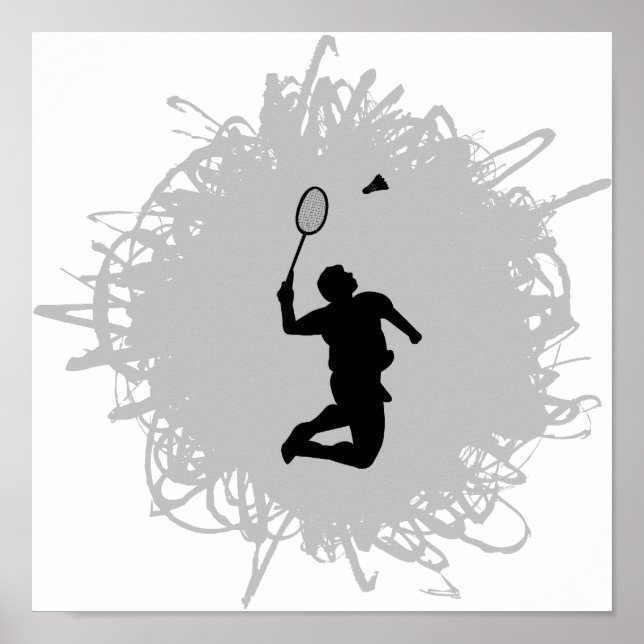 Poster Style de crible de Badminton (Devant)