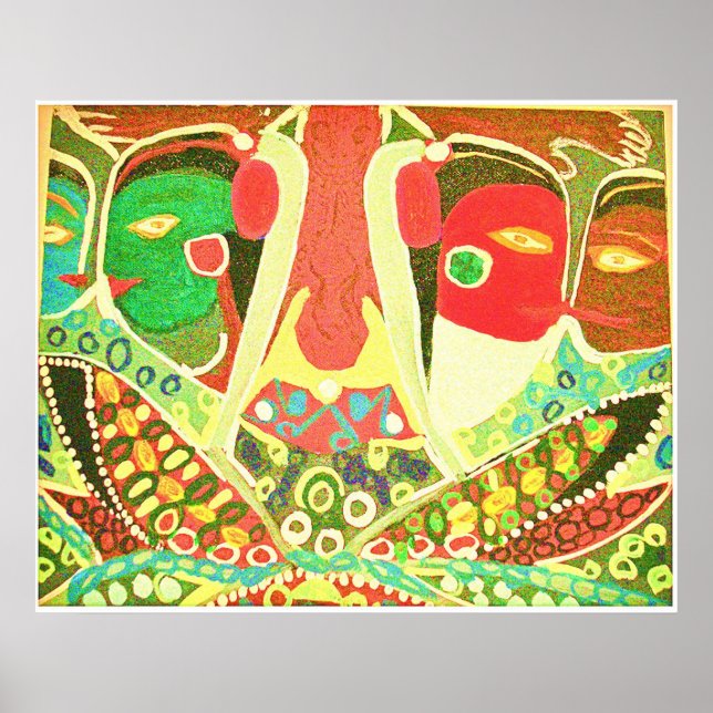 Poster Style de grotte - Peinture d'amour tribale (Devant)