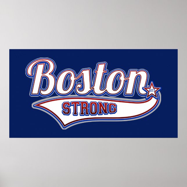Poster Style de hockey fort Boston (Devant)