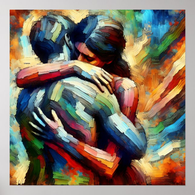 Poster Style de peinture à l'huile d'olive de Lover (Devant)