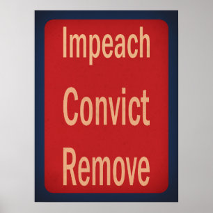 Poster Style des années 1940 Impeach Condamner Renvoyer