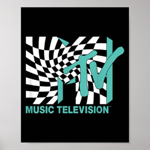 Poster Style d'illusion optique de vague en damier MTV