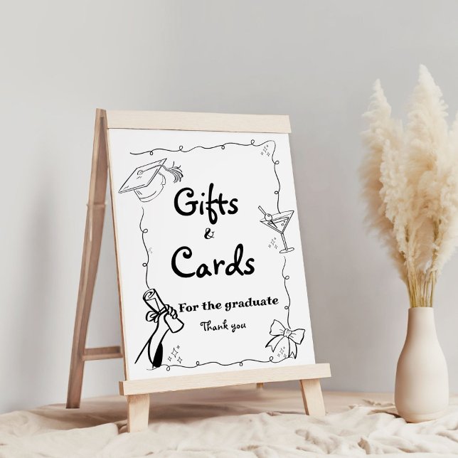 Poster Style Doodles Main Draduation Cadeaux et carte (Créateur téléchargé)