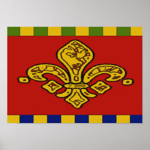 Poster Style Fleur De Lis