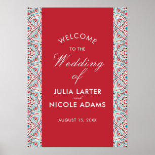 Poster Style géométrique Étincelles Mariage métallique en