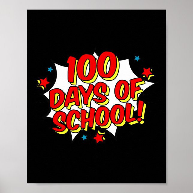 Poster Style Joyeux 100ème 100 Jours D'École (Devant)