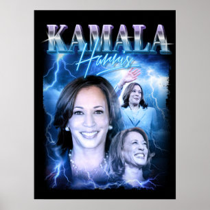 Poster Style Kamala Harris Retro 90s