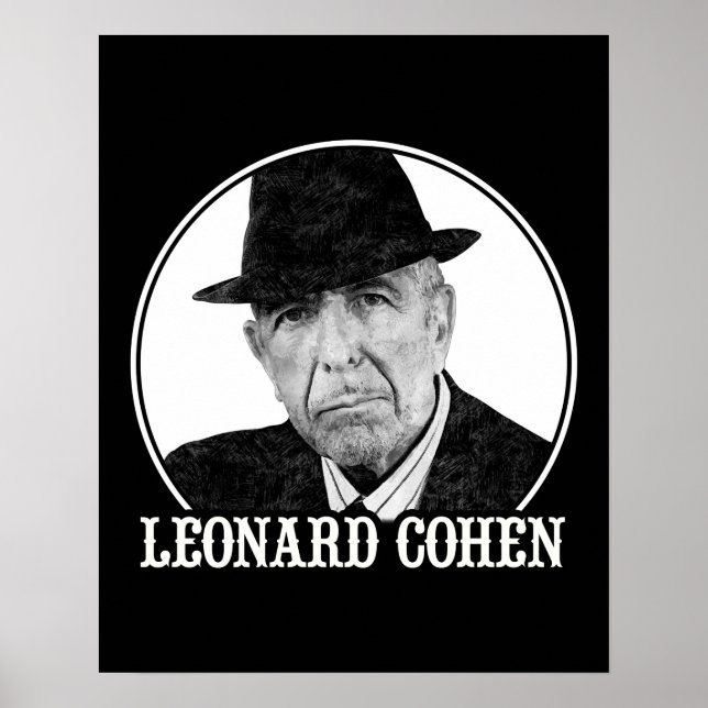Poster Style Leonard Cohen Art 60s (Devant)
