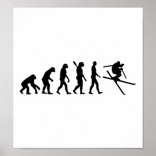 Poster Style libre de ski d'évolution